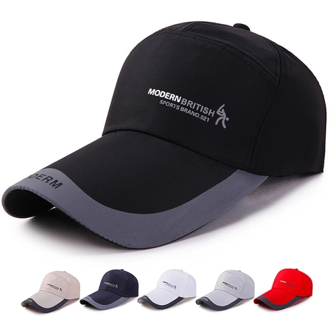 Gorra De Béisbol Secado Rápido Poliéster Ajustable Color De Contraste Sombrero Sol Deporte Al Aire Libre Hombres Mujeres Estilo Moderno