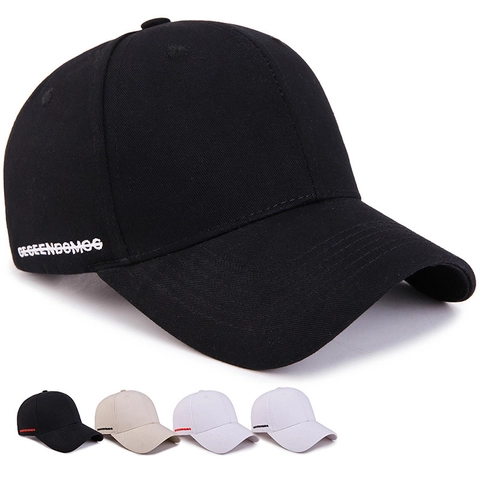 Baseball Cap Acrylic Curved Brim Side Letter Embroidery Adjustable Metal Buckle Breathable Outdoor Streetwear Men Women