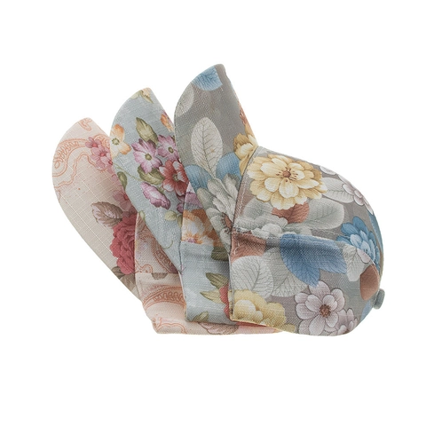 Women Floral Print Baseball Cap Polyester Adjustable Sun Protection Outdoor Casual Vintage Style Hat