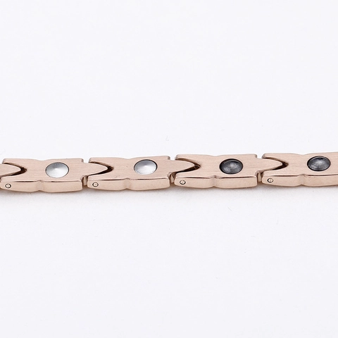 Gioielli Per Magnetoterapia Oro Rosa Acciaio Inossidabile 316L Collana E Bracciale Maglia X Moda Donna