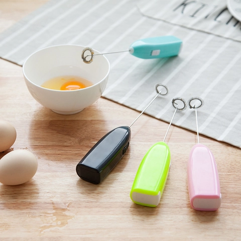 Handheld Electric Egg Beater Milk Frother Stainless Steel Mixer Kitchen Coffee Foam Maker Portable Tool