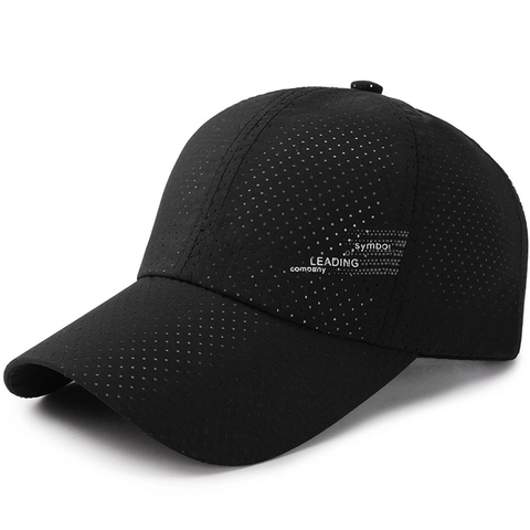 Casquette de Baseball Ajourée Respirante Pour Hommes Femmes Polyester Protection Solaire Réglable Imprimé Lettres Sport