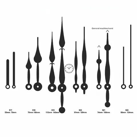 Agujas De Reloj De Aluminio Metálico Hora Minuto Y Segundo Para Reparación De Reloj De Pared DIY Estilo Minimalista