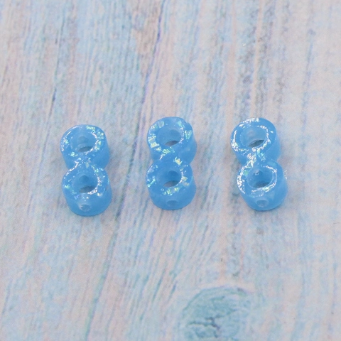 Infinite Figure Eight Beads Glitter Resin DIY Jewelry Making Charms Findings Colorful Shiny Small Crafting Accessories
