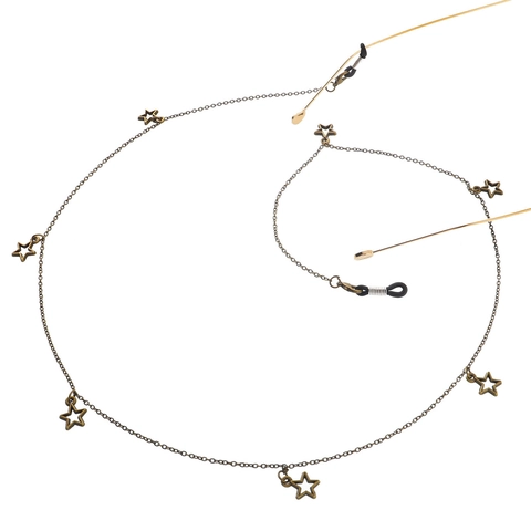 Vintage Punk Metal Glasses Chain With Hollow Star Pendants Non-Slip Eyewear Strap Holder For Sunglasses Reading Glasses