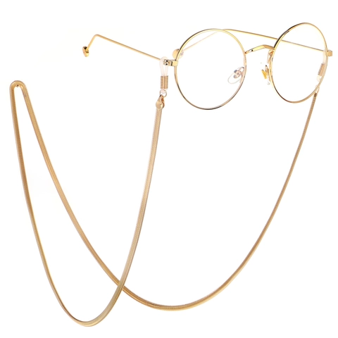 Eyeglasses Chain Sunglasses Strap Anti Slip Metal Snake Chain Holder Fashion Decorative Lightweight For Women Men Neck