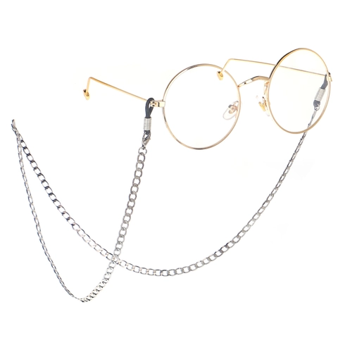 Chaîne De Lunettes En Acier Inoxydable Cordon Antidérapant Support Pour Lunettes De Soleil Et De Lecture Durable