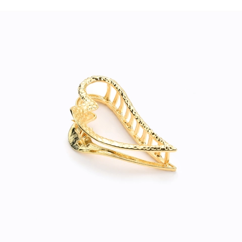 Eleganter Metall Haarklammer Legierung Hohl Stern Herz Form Hammerschlag Textur Styling Accessoire Für Damen