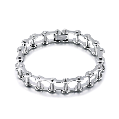Bracciale Catena Di Bicicletta Acciaio Inossidabile Stile Punk Industriale Gioielli Biker Per Uomini