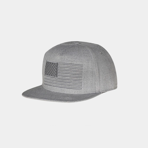 Snapback Hat Cotton Blend Twill USA Flag Embroidery Flat Brim Hip Hop Streetwear Adjustable Cap For Men Women