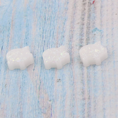 Ciondoli In Resina A Forma Di Maialino Carino Accessori Per Creazione Di Gioielli DIY Glitter Iridescente Opale Sintetico Dorso Piatto Senza Foro