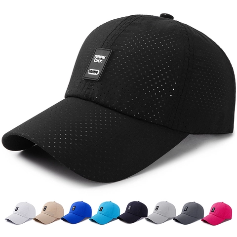 Atmungsaktive Mesh Baseballkappe Polyester Verstellbar Sonnenschutz Outdoor Sport Freizeit Hut Für Herren Damen