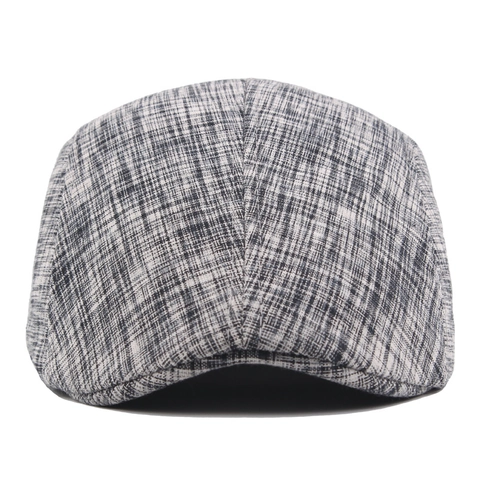 Coppola Classica Stile Britannico Puro Cotone A Righe Quadri Ivy Newsboy Berretto Per Uomo Donna Outdoor Casual Regolabile