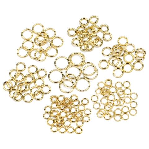 Stainless Steel Jump Rings Gold Plated Open Split Connectors For Jewelry Making DIY Handcrafted Findings Novelty