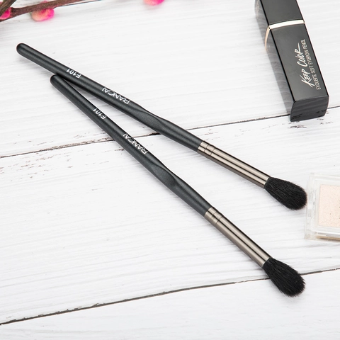 Pennello Trucco Singolo Professionale Pelo Di Capra Contorno Naso Illuminante Manico In Legno