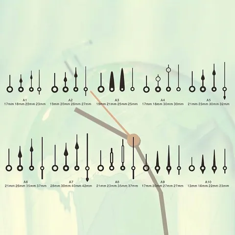 Aluminum Clock Hands Quartz Movement Replacement Parts For DIY Wall Alarm Clocks Modern Minimalist Style Metal Needles