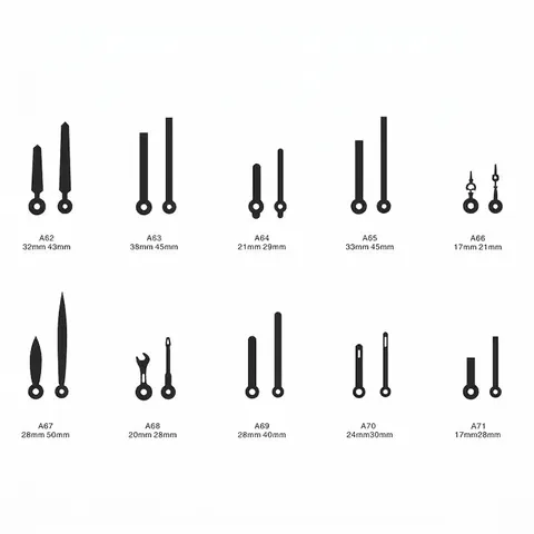 Manecillas De Reloj De Aluminio Piezas De Repuesto Movimiento Cuarzo DIY Reparación Hora Minuto Segundo Varios Colores