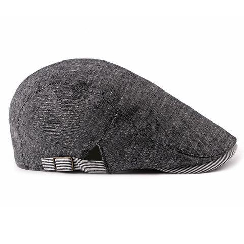 Gorra Plana Estilo Británico Vintage Algodón Lino Transpirable Ivy Cap Para Hombres Mujeres Ajustable Sombrero Retro Sol