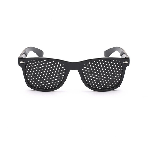 Pinhole Glasses For Vision Training And Eye Fatigue Relief Corrective Stenopeic Eyewear Plastic Square Frame Unisex