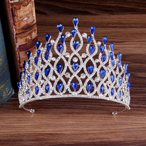 Corona Da Sposa Di Lusso Stile Barocco Lega Strass Cristallo Fascia Per Capelli Per Matrimonio Concorso Festa Donne Copricapo Elegante