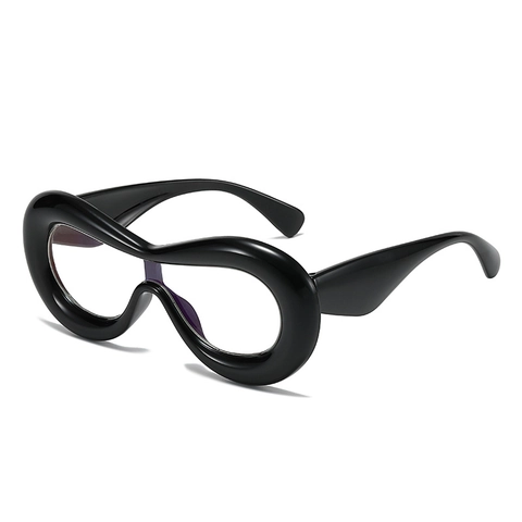 Occhiali Anti Luce Blu Con Montatura Spessa Irregolare Moda Montatura PC Punk Y2K Accessorio Unisex
