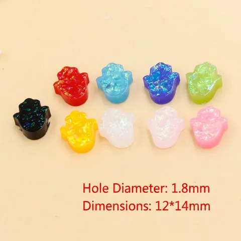 Hamsa Hand Perlen Harz Hand Der Fatima Anhänger Mit Glitzer Pailletten Für DIY Schmuckherstellung Basteln