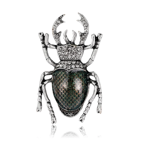 Spilla A Forma Di Scarabeo Vintage In Lega Smalto Strass Pin Insetti Gioielli Per Donna Accessorio Di Lusso