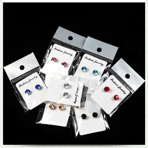 Rund Geschnittene Strass Magnetische Ohrstecker Edelstahl Ohne Ohrloch Unisex Schmuck Einfaches Buntes Kristall Accessoire