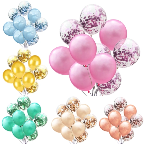 Palloncini In Lattice Oro Rosa Metallizzato Coriandoli Paillettes Decorazioni Per Feste Matrimonio Compleanno Celebrazione Festivo