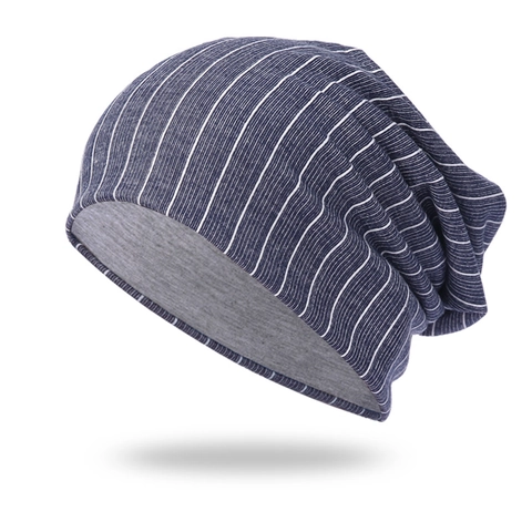 Gorro De Punto A Rayas Acrílico Cálido Doble Capa Suave Elástico Pulóver Sombrero De Invierno Para Hombre Y Mujer Casual