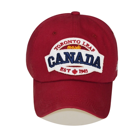 Berretto Da Baseball Con Ricamo Lettera Canada Cotone Lavato Vintage Foglia Di Acero Cappello Da Sole Regolabile Per Uomini Donne Casual