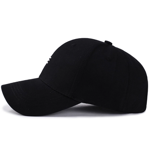 Baseballkappe Polyester Baumwolle Verstellbare Metallschnalle Horizontale Streifenstickerei Schirm Sonnenschutz Herren Damen