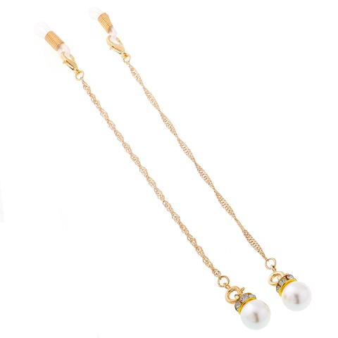Catena Per Occhiali In Lega Di Moda Con Ciondoli Di Künstliche Perle Cordino Per Occhiali In Metallo Antiscivolo Da Donna