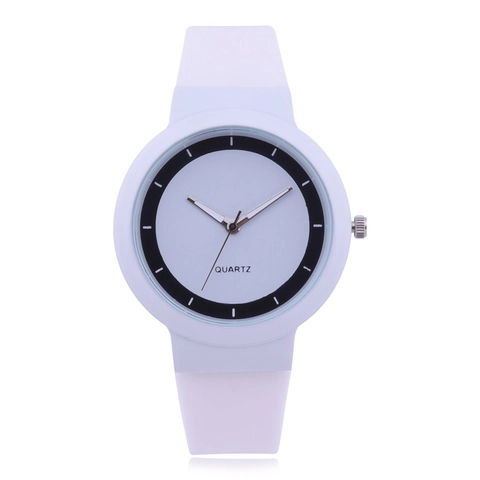 Orologio Al Quarzo Da Donna Cinturino In Silicone Minimalista Jelly Analogico Orologio Da Polso Casual Studenti Ragazzi Semplice Quadrante Tondo