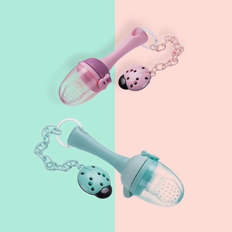 Baby Fruit Feeder Pacifier Silicone Teether Stick Push Type Food Sucker Feeding Tool For Infants Toddlers BPA Free
