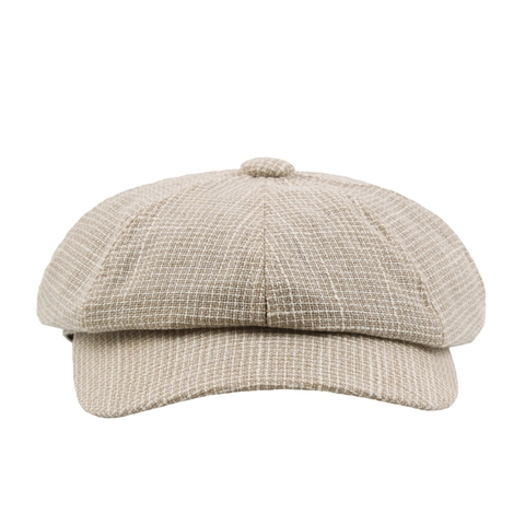 Newsboy Cap Octagonal Painter Hat Retro Plaid Polyester Cotton Blend British Casual Style Fashion For Men Women