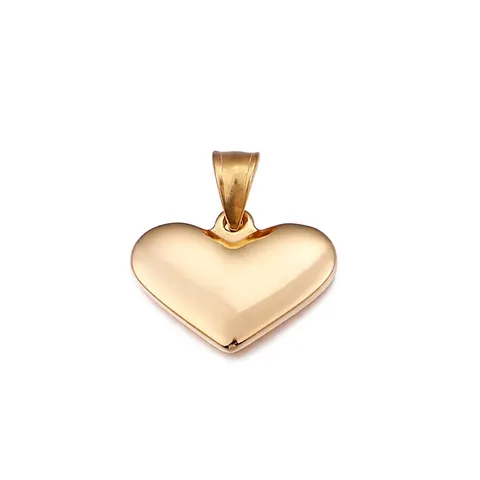Colgante De Corazón Acero Inoxidable Pulido Espejo Simple Minimalista Color Oro Plata Joyería Para Mujeres Niñas