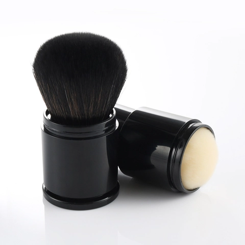 Professioneller Einziehbarer Make-up Pinsel Weiche Faserborsten Tragbarer Puder Rouge Pinsel Mit Staubdeckel Reisegröße