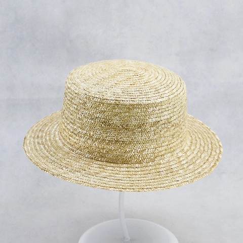 Chapeau Canotier Paille Naturelle Bord Plat Noeud Ruban Noir Resille Pois Dentelle Florale Retro Elegant Ete Plage Soleil