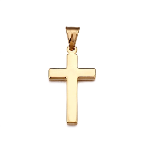 Minimalist Cross Pendant Necklace Stainless Steel Polished Jewelry For Men And Women Fashion Accessory