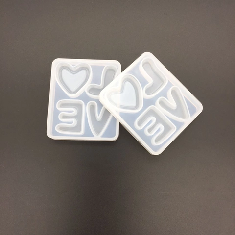 Love Heart Silicone Mold DIY Resin Crystal Casting High Mirror Effect Translucent Food Grade For Ornaments Cake Decorating
