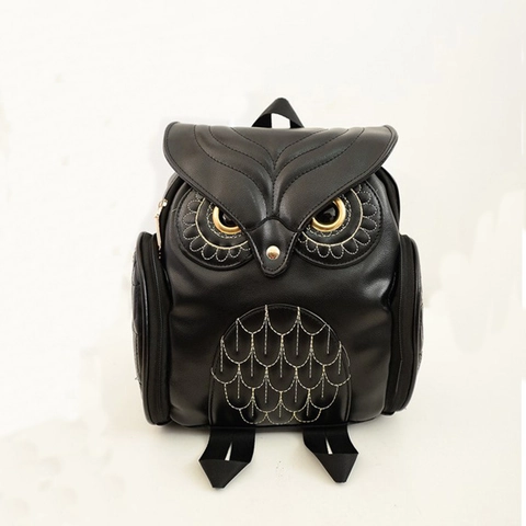 Zaino A Forma Di Gufo Pelle PU Design Animale Creativo Moda Cartone Animato Borsa Da Viaggio Casual Per Donne Ragazze