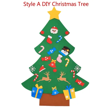 DIY Filz Weihnachtsbaum Set Für Kinder Mit Abnehmbaren Ornamenten Wandbehang Weihnachtsdeko Für Zuhause Schule Party Geschenk