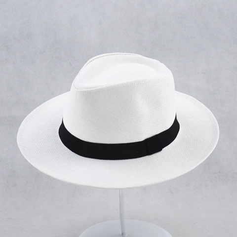 Cappello Fedora Di Paglia A Tesa Larga Carta Traspirante Protezione Solare Vacanze Al Mare Stile Jazz Per Uomini Donne