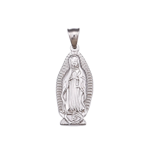 Collar Con Colgante De La Virgen De Guadalupe Religioso Virgen María Acero Inoxidable Chapado En Oro De 18K Joyería Retro