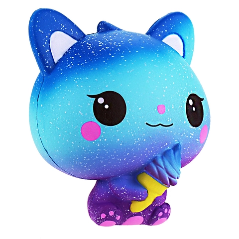 Giocattolo Squishy Gatto Gelato Carino Schiuma PU Ritorno Lento Sollievo Stress Gradiente Galassia Novità Per Bambini