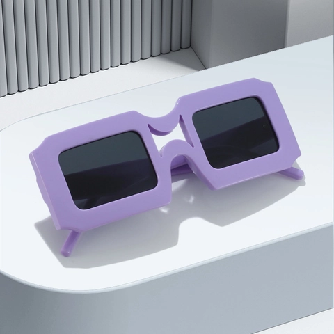 Occhiali Da Sole Quadrati Retro Bordo Spesso Protezione UV400 Moda Occhiali Rettangolari Per Uomini Donne Streetwear