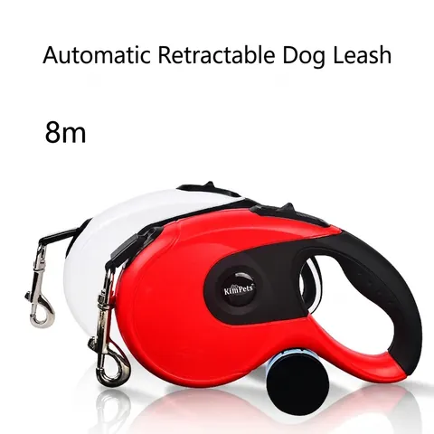 Guinzaglio Retrattile Per Cani Lungo Automatico Con Distributore Di Sacchetti Per Rifiuti Corpo In ABS Gancio In Acciaio Inossidabile