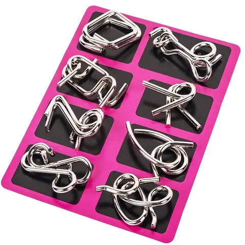 Brain Teaser Metal Wire Puzzle Intelligence Buckle Educational Logic Toy Children Adults Professional Logic Training