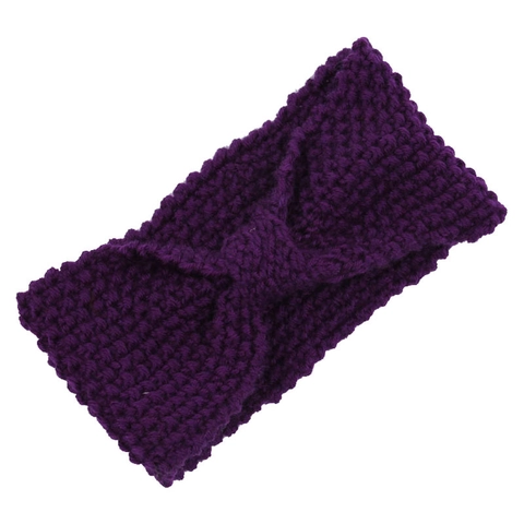 Women Chunky Knitted Headband Twist Knot Bow Crochet Ear Warmer Winter Warm Bohemian Style Hair Band Accessory